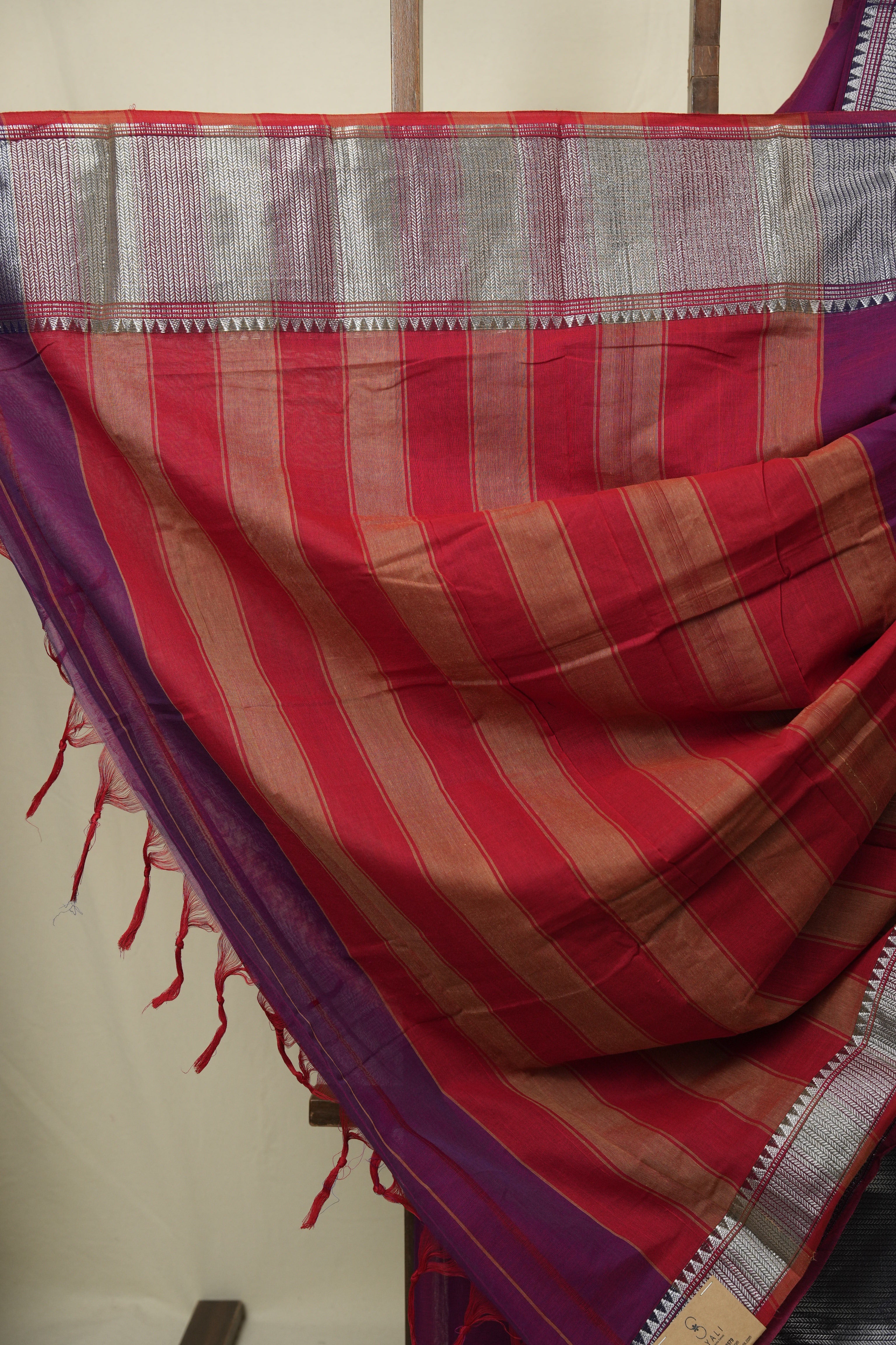 Two Tone Purple Narayan Peth Cotton Saree - SRTTPNPCS41