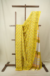 Yellow HBP Cotton Saree - SRYCS3735
