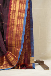 Magenta Gadwal Cotton Silk Saree - SRMGCSS172