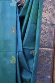 Peacock Blue Mulberry Silk Saree - SRPBMSS10