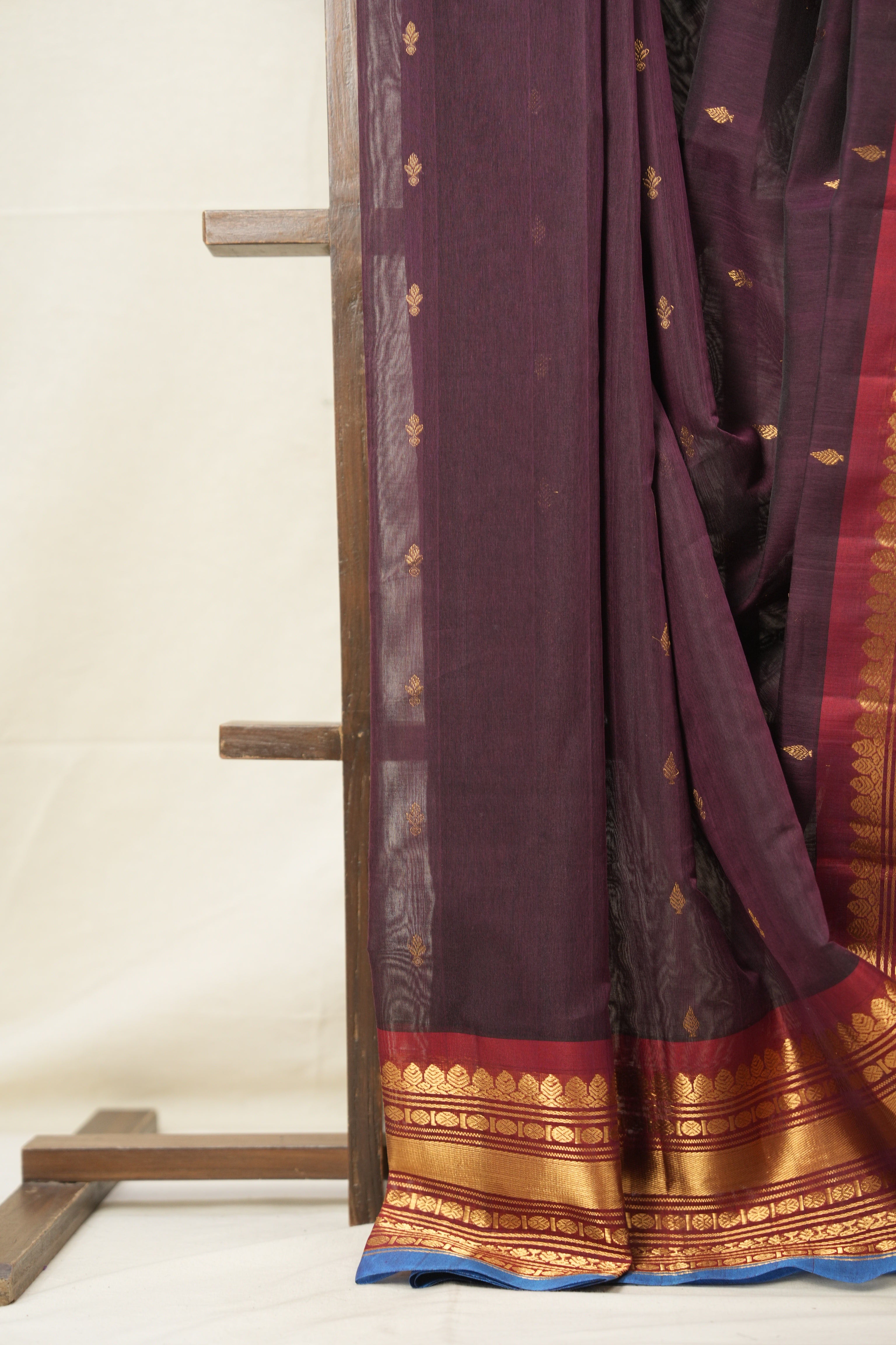 Magenta Gadwal Cotton Silk Saree - SRMGCSS172
