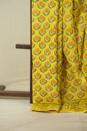Yellow HBP Cotton Saree - SRYCS3735