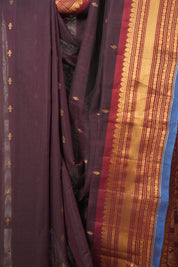 Magenta Gadwal Cotton Silk Saree - SRMGCSS172