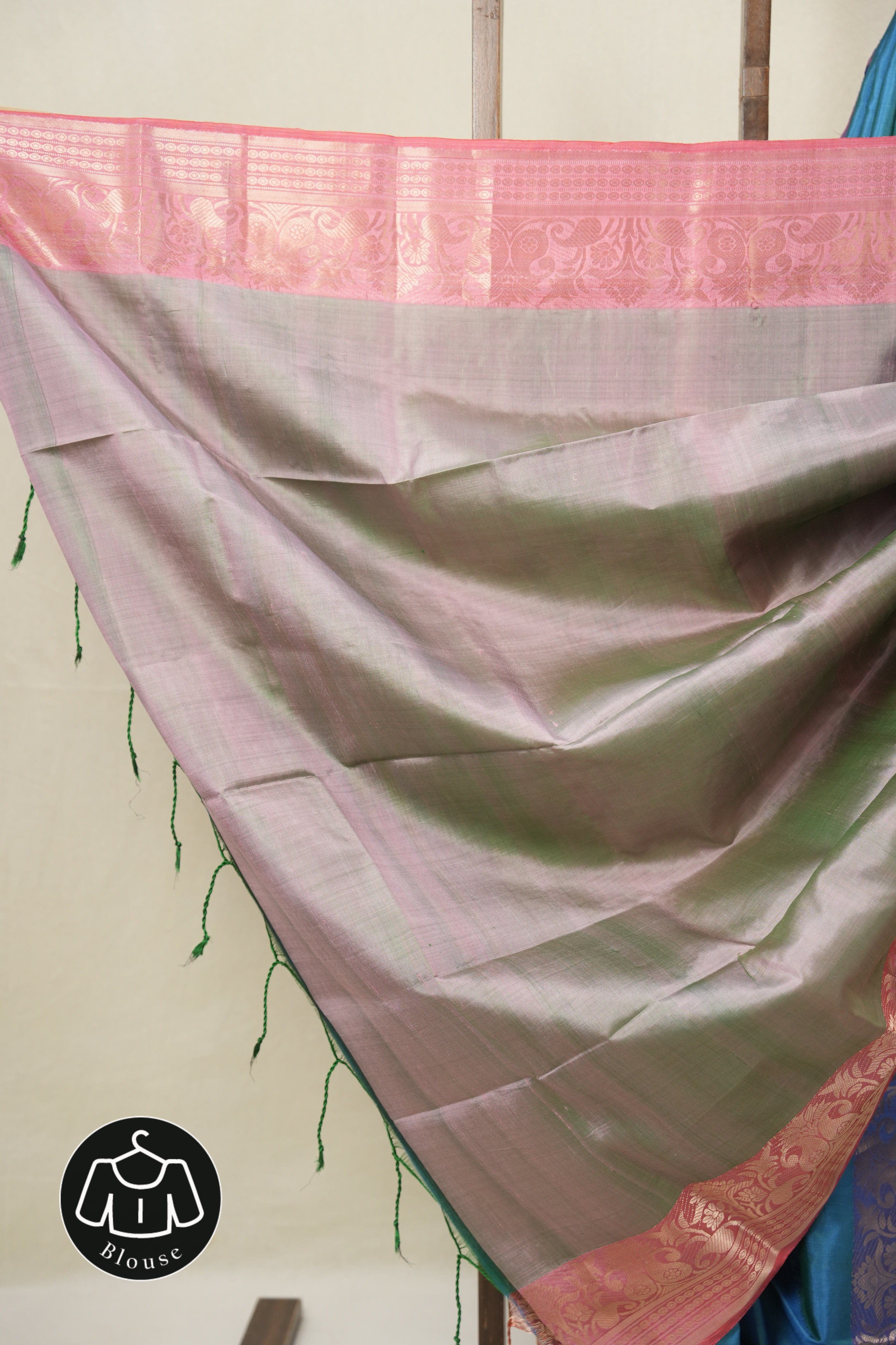 Peacock Blue Mulberry Silk Saree - SRPBMSS10