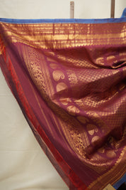 Magenta Gadwal Cotton Silk Saree - SRMGCSS172