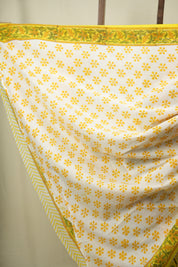 Yellow HBP Cotton Saree - SRYCS3735