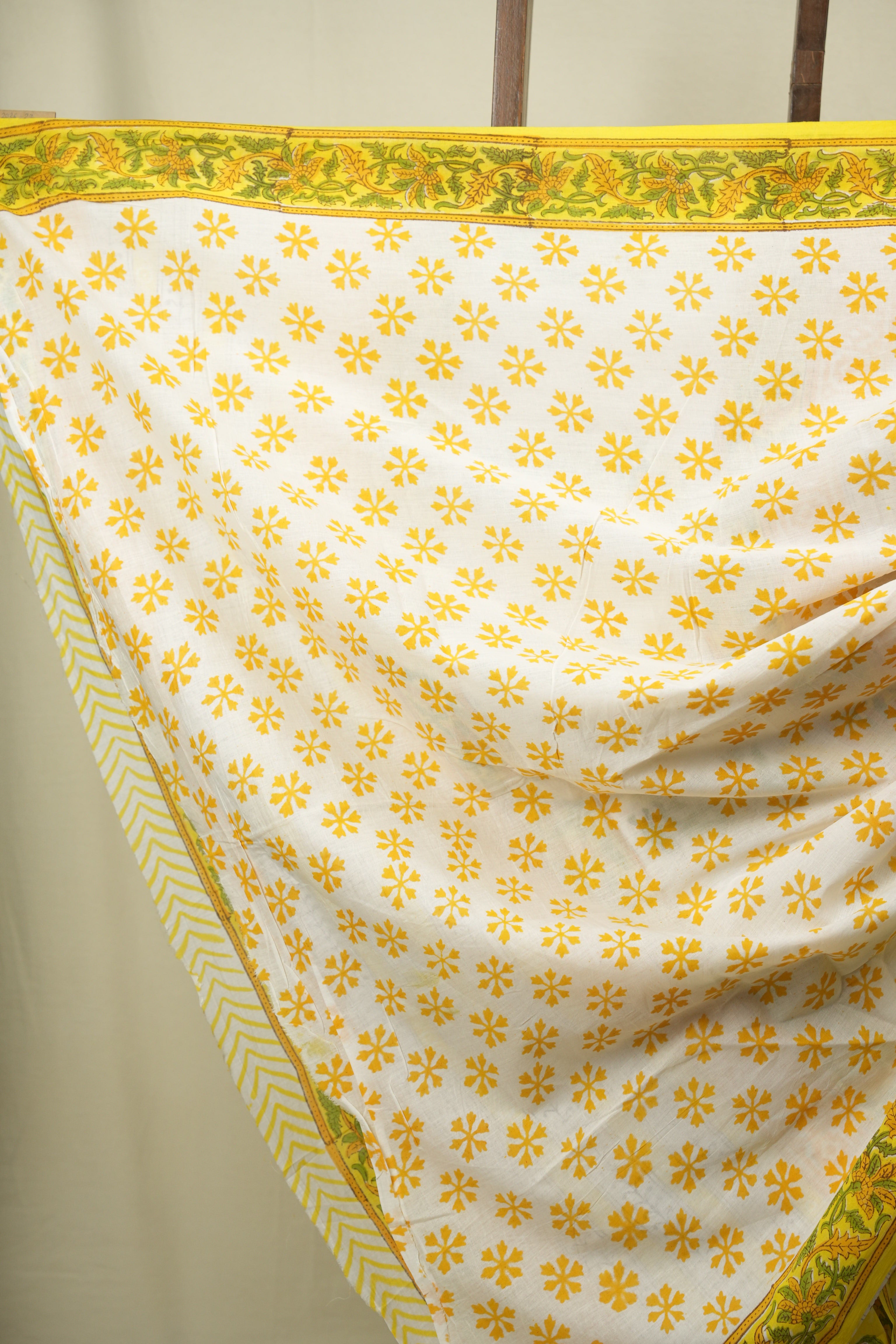 Yellow HBP Cotton Saree - SRYCS3735