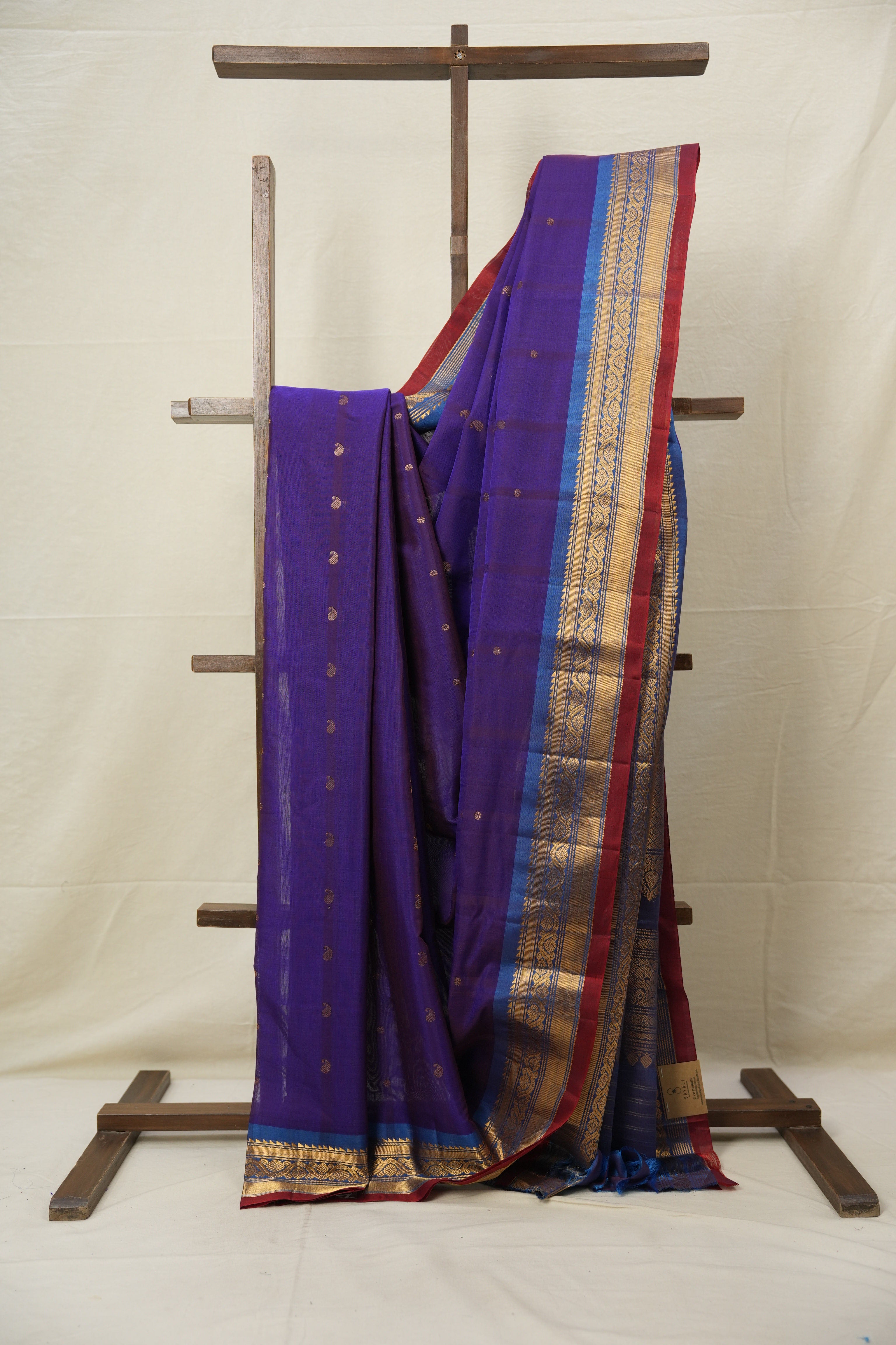Purple Gadwal Cotton Silk Saree - SRPGCSS169
