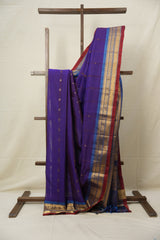 Purple Gadwal Cotton Silk Saree - SRPGCSS169