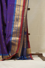 Purple Gadwal Cotton Silk Saree - SRPGCSS169