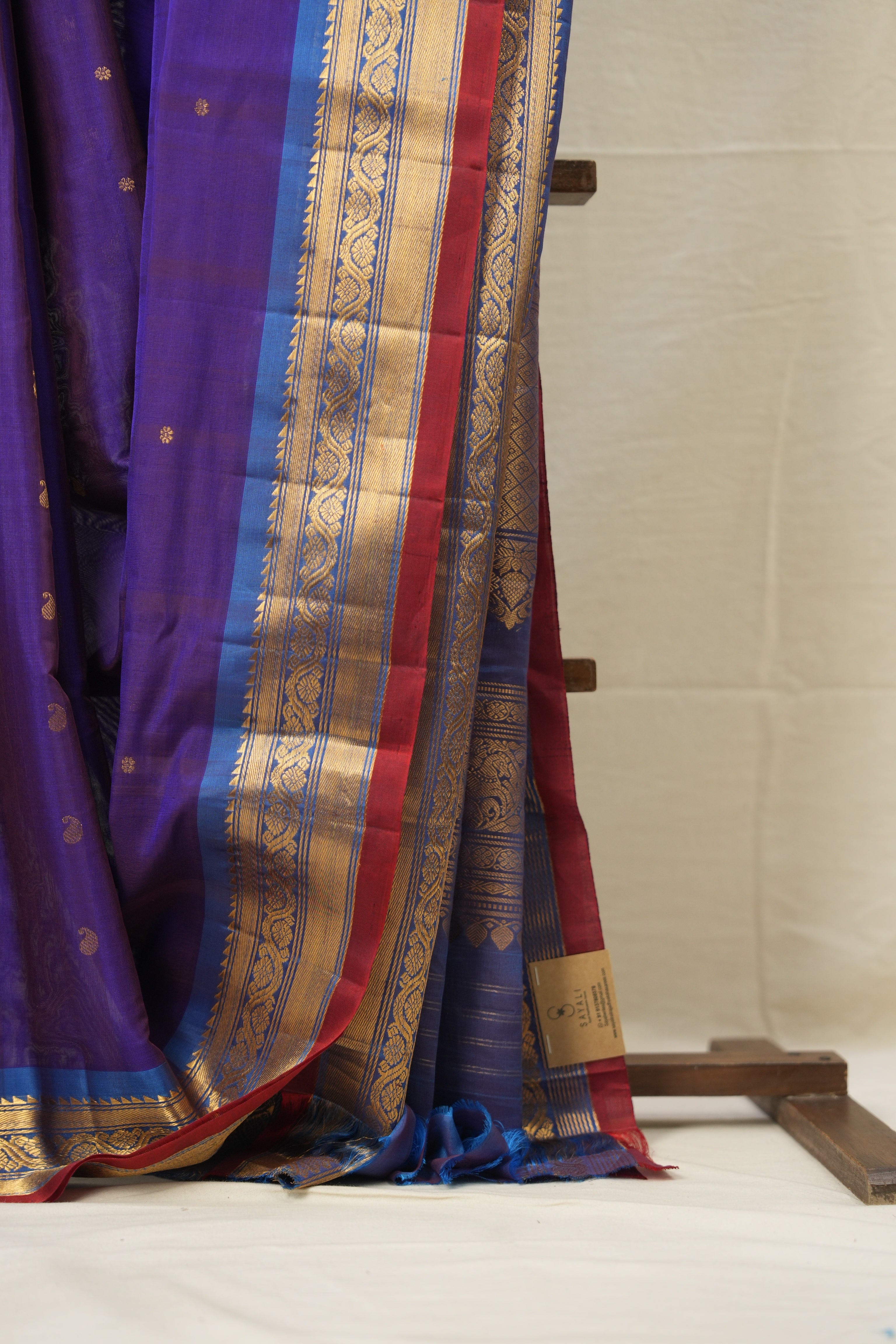 Purple Gadwal Cotton Silk Saree - SRPGCSS169