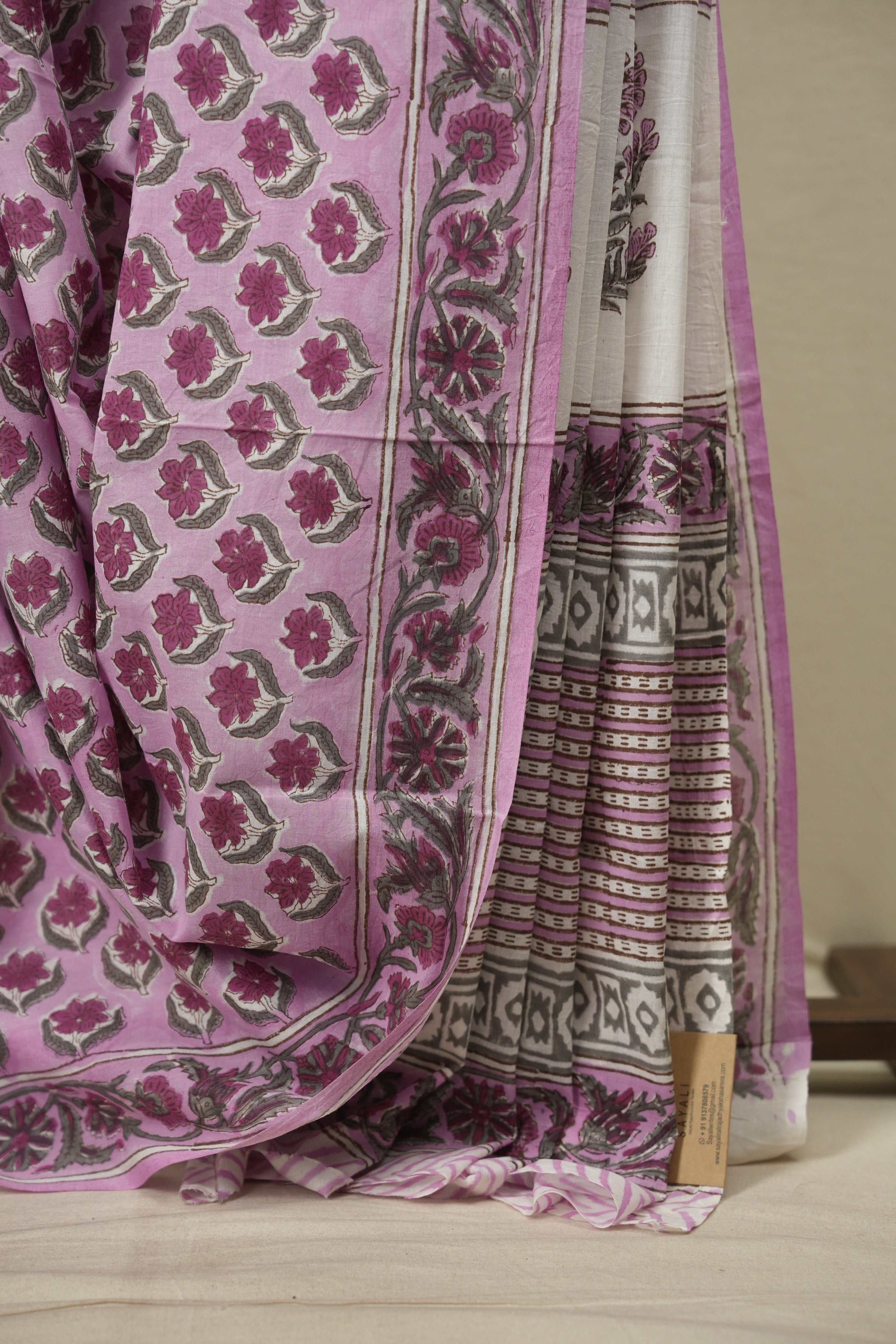 Pink HBP Cotton Saree - SRPCS3734