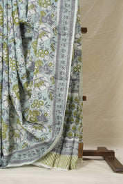 Light Aqua HBP Cotton Saree - SRLACS3220