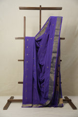 Violet Cotton Paithani Saree - SRVCPS688