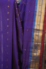 Purple Gadwal Cotton Silk Saree - SRPGCSS169