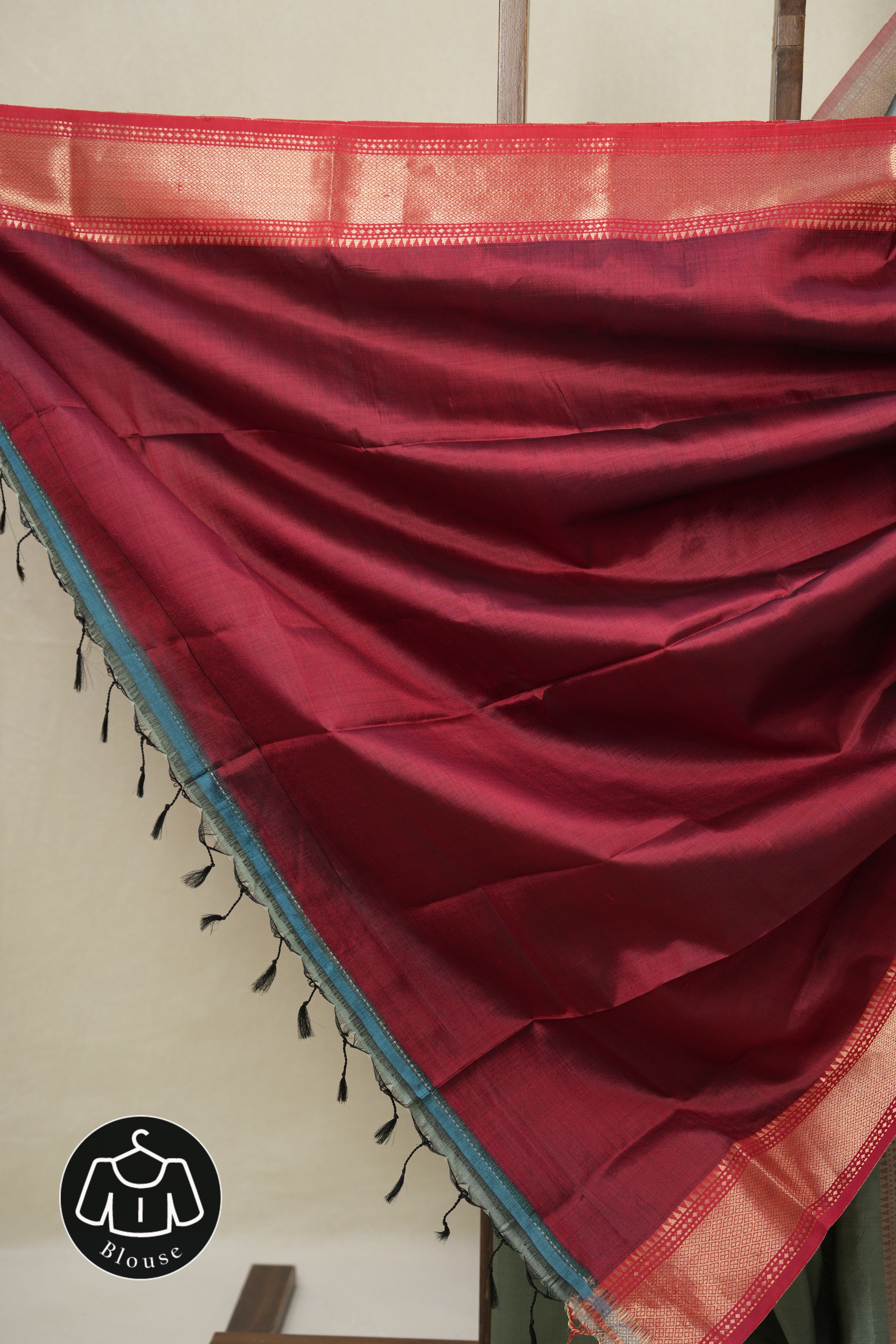 Sage Green Mulberry Silk Saree - SRSGMSS12