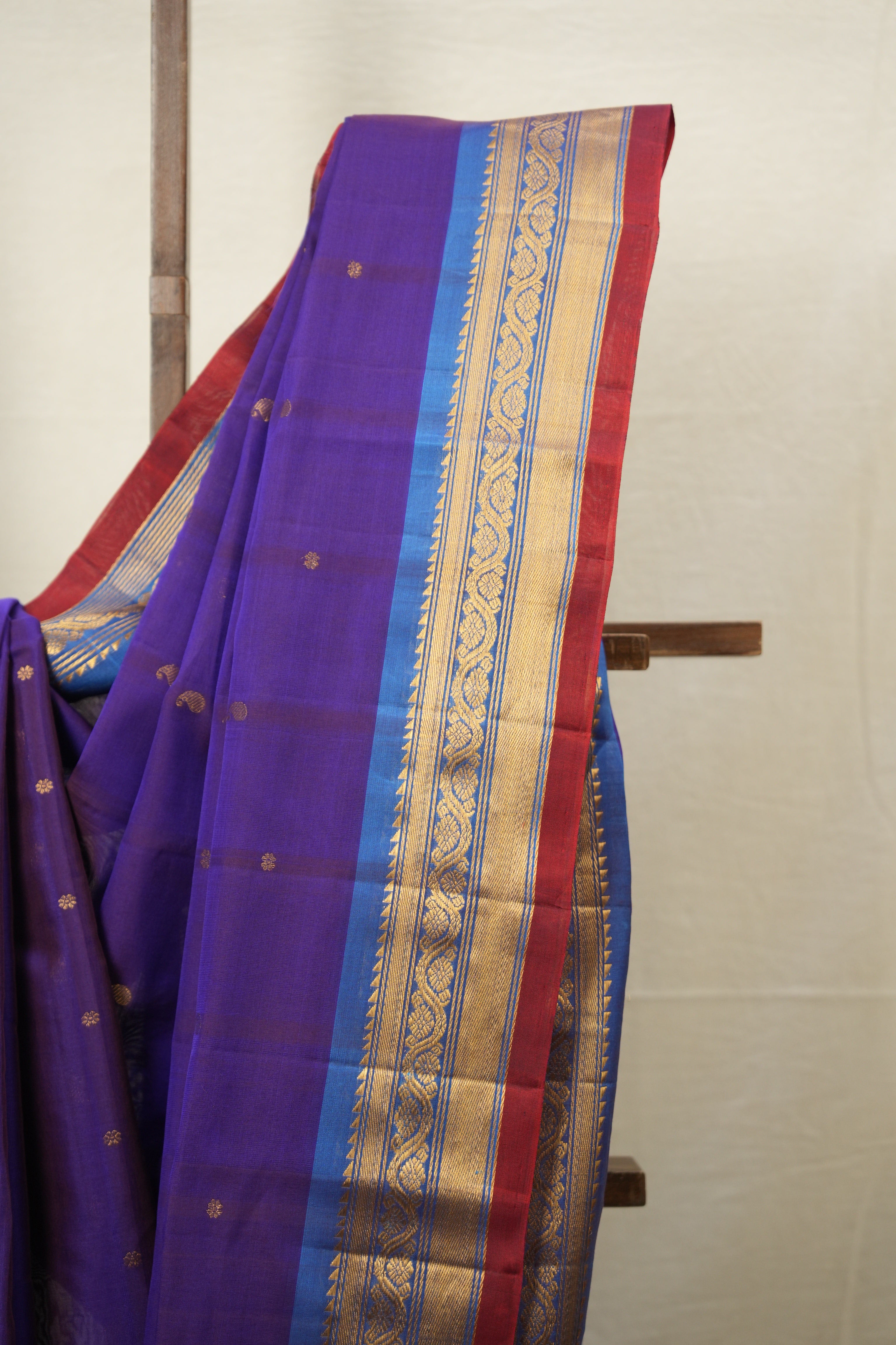 Purple Gadwal Cotton Silk Saree - SRPGCSS169