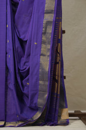 Violet Cotton Paithani Saree - SRVCPS688