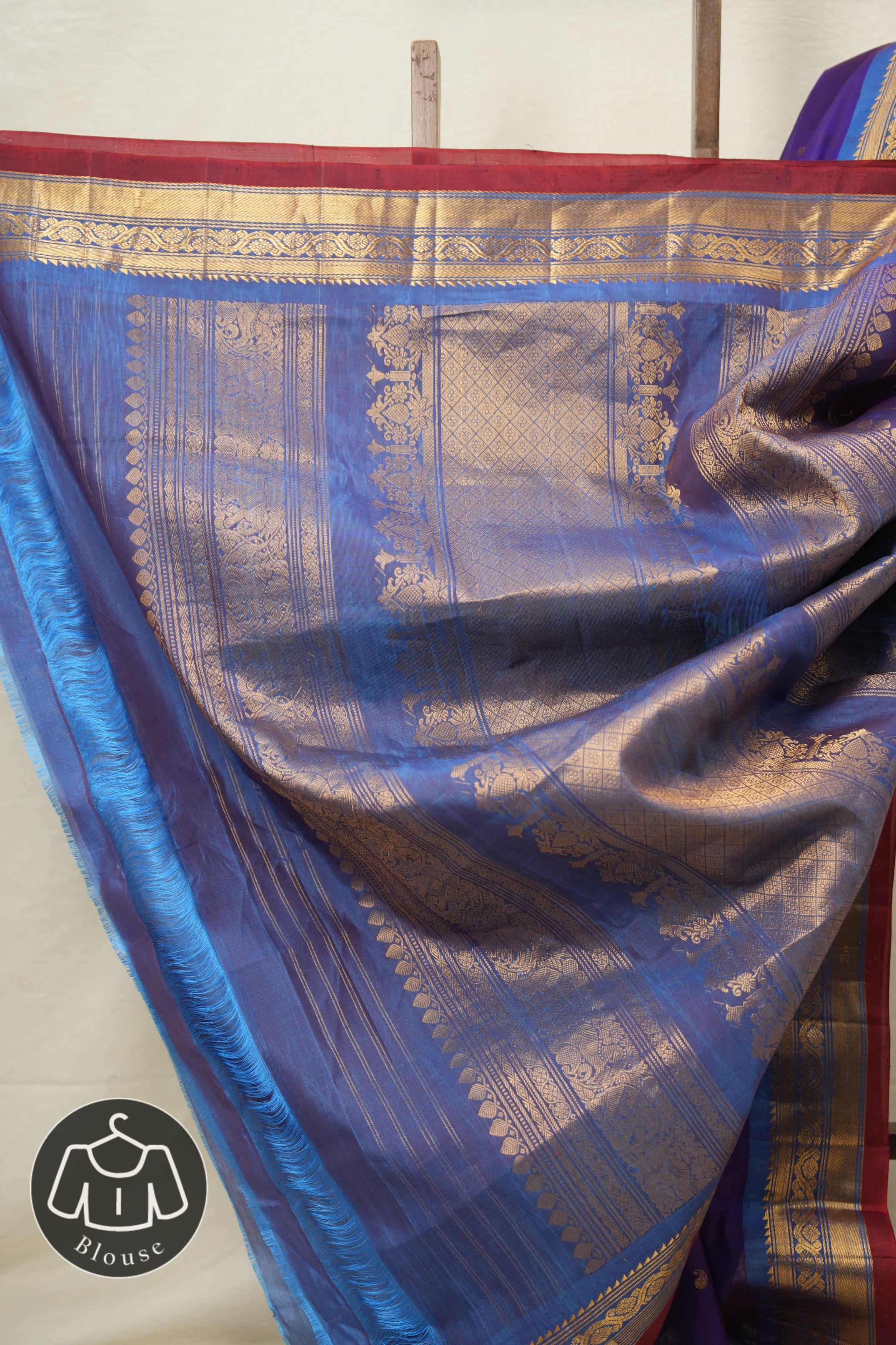 Purple Gadwal Cotton Silk Saree - SRPGCSS169