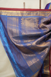 Purple Gadwal Cotton Silk Saree - SRPGCSS169