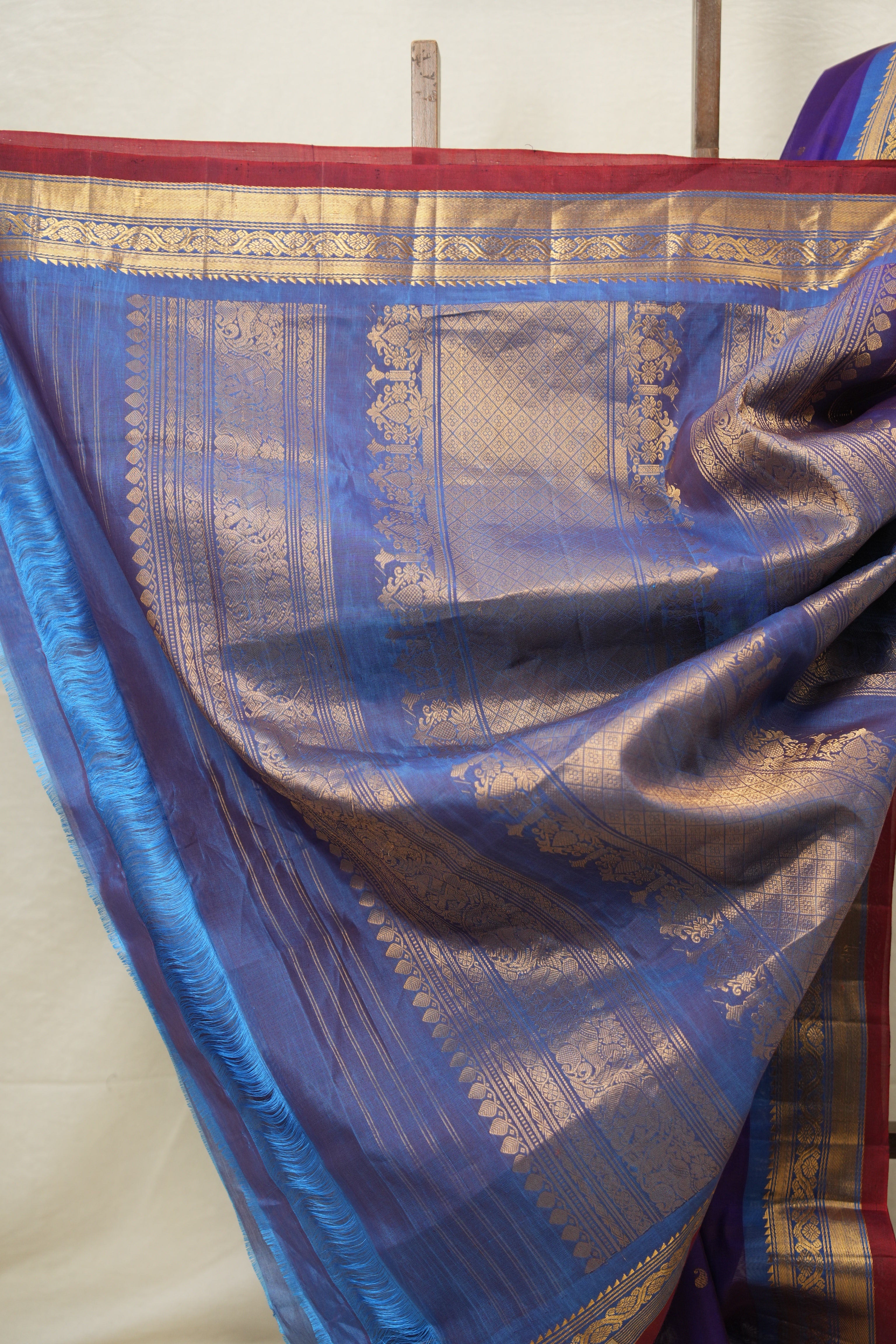 Purple Gadwal Cotton Silk Saree - SRPGCSS169