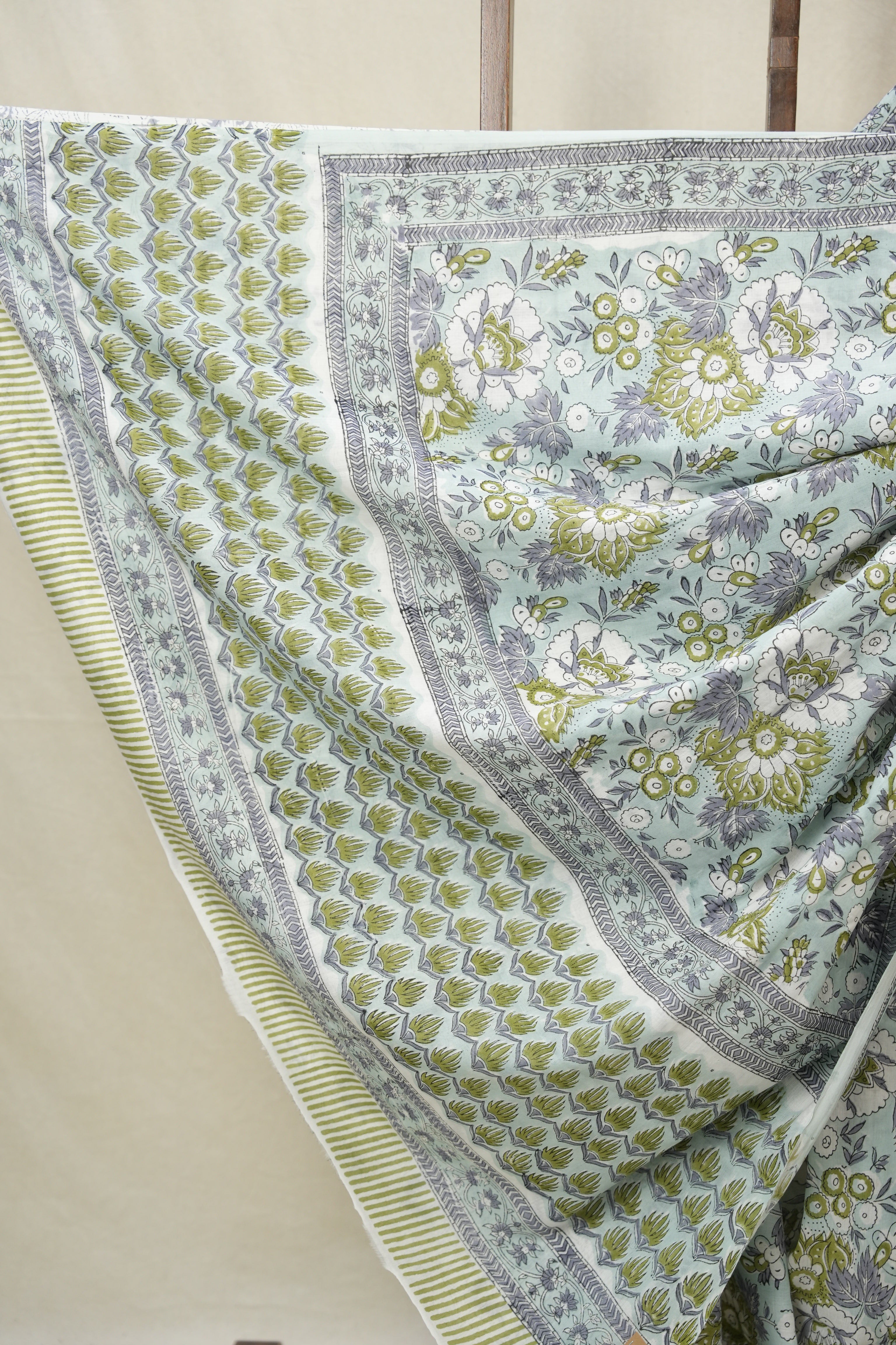 Light Aqua HBP Cotton Saree - SRLACS3220