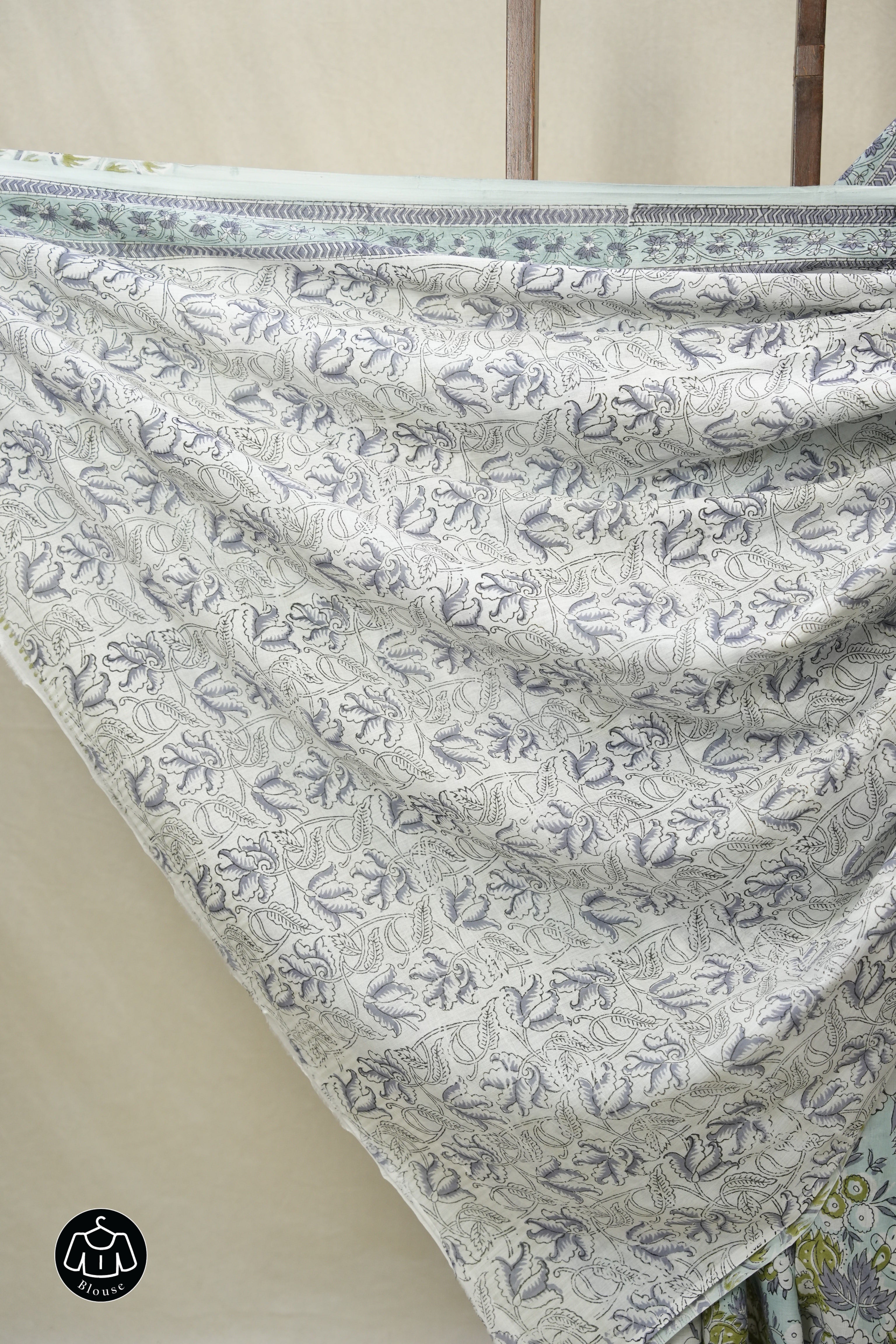 Light Aqua HBP Cotton Saree - SRLACS3220