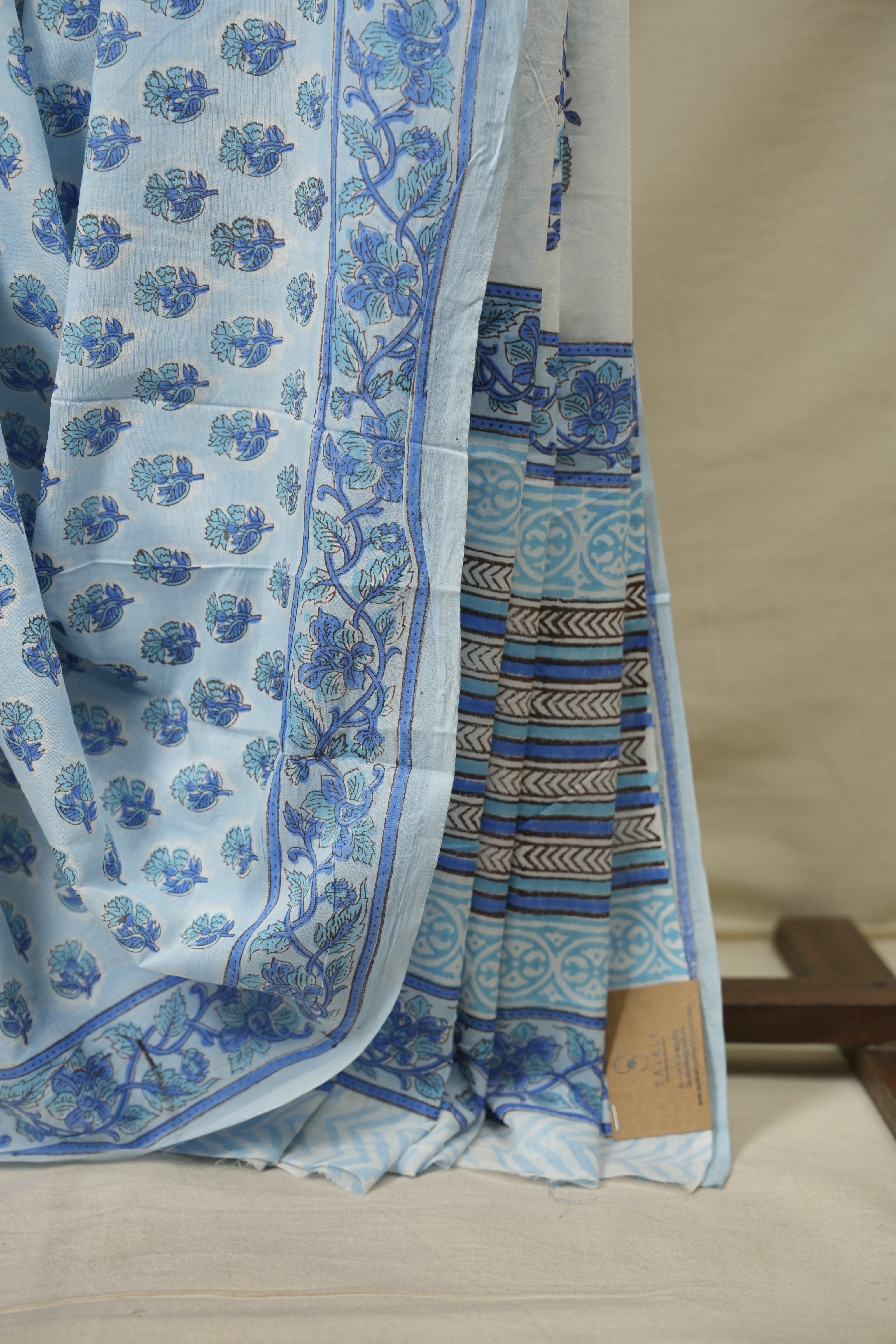 Blue HBP Cotton Saree - SRBCS3723