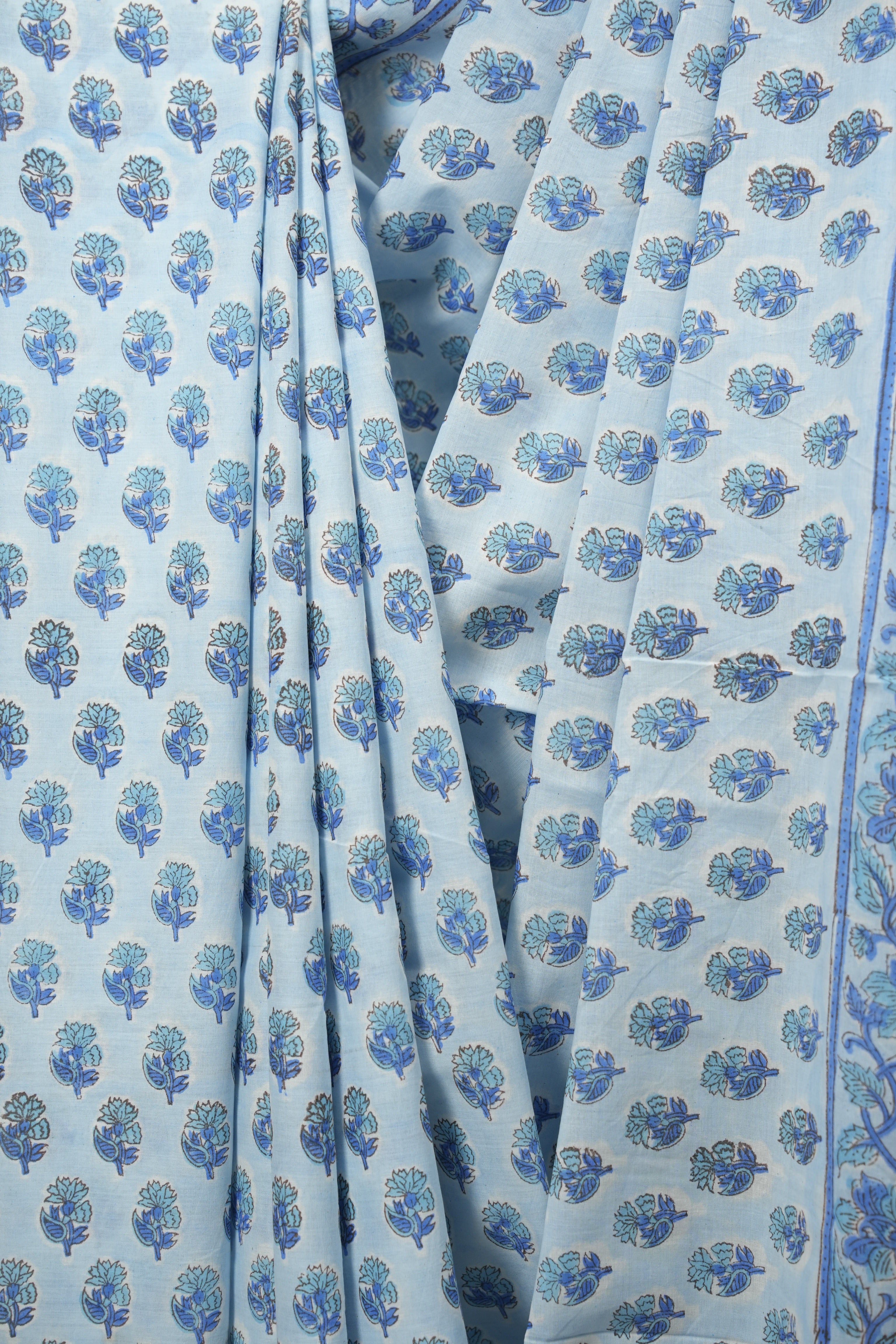 Blue HBP Cotton Saree - SRBCS3723
