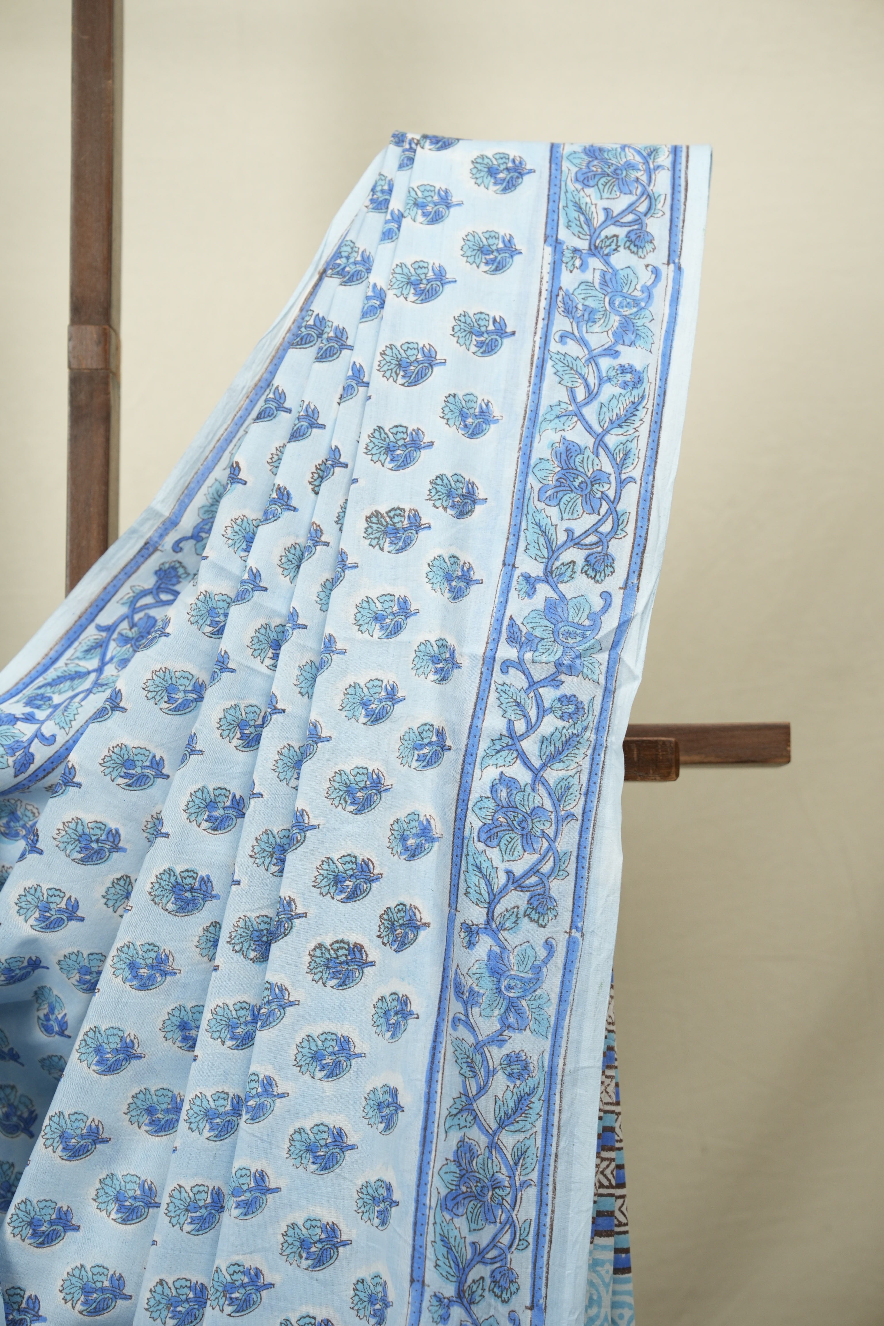 Blue HBP Cotton Saree - SRBCS3723