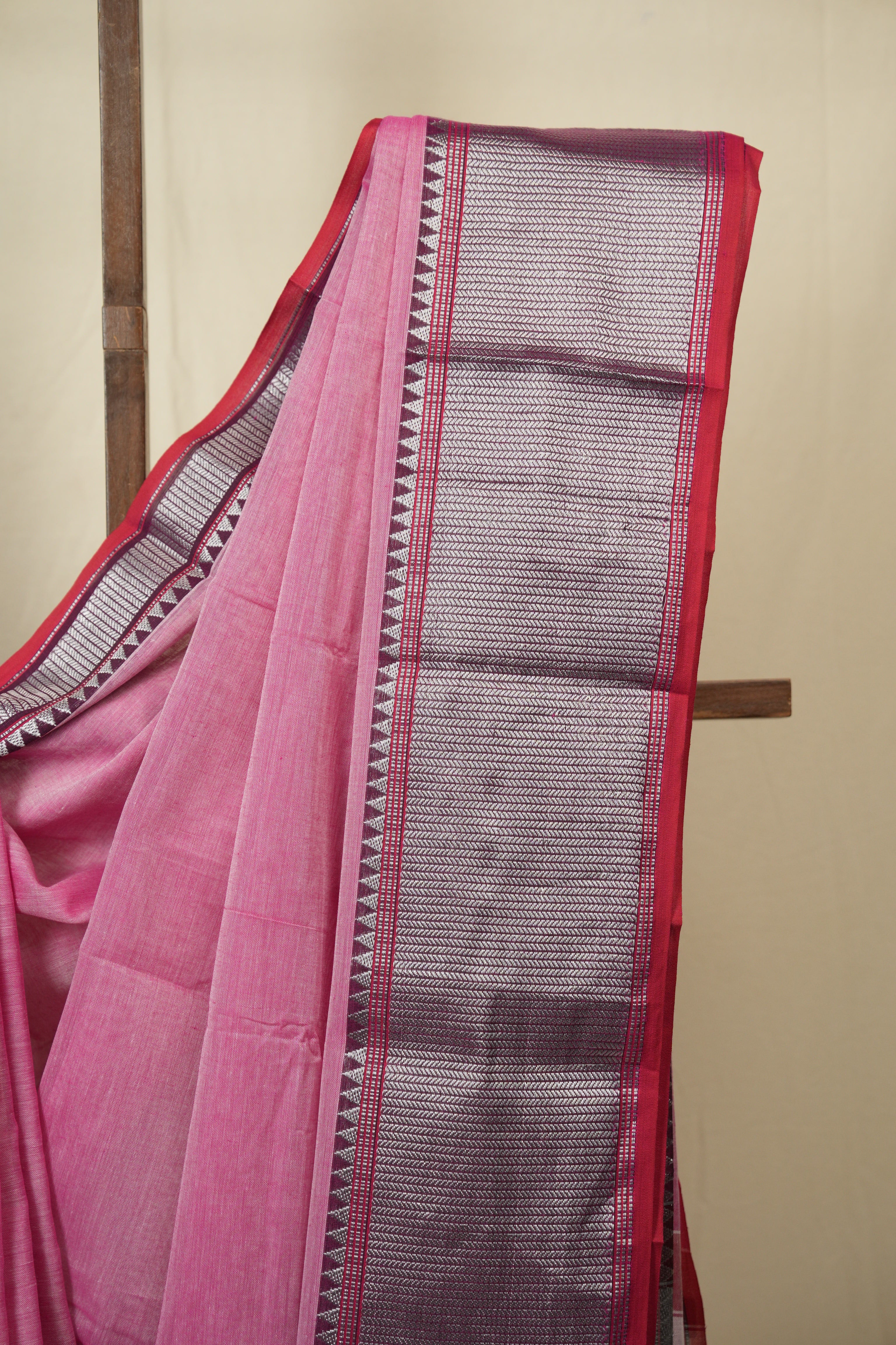 Pink Narayan Peth Cotton Saree - SRPNPCS45