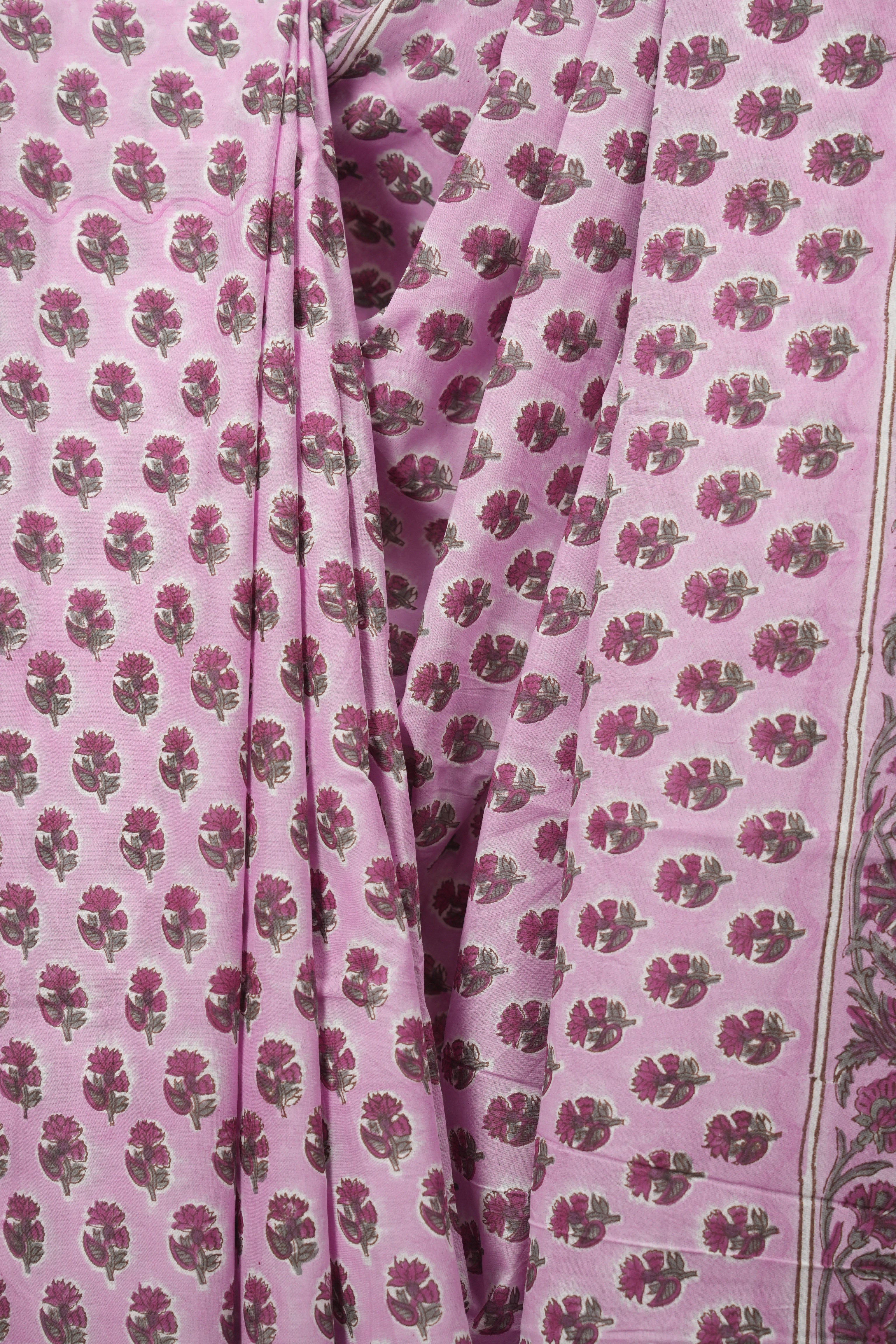 Pink HBP Cotton Saree - SRPCS3722