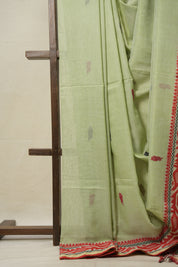 Pista Bengal Cotton Jamdani Saree - SRPBCJS186