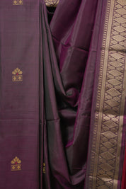 Wine Mulberry Silk Saree - SRWMSS13