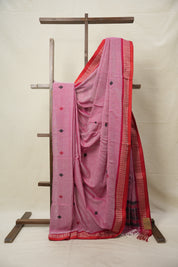 Light Pink Bengal Cotton Jamdani Saree - SRLPBCJS184