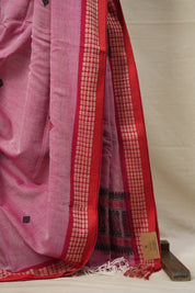 Light Pink Bengal Cotton Jamdani Saree - SRLPBCJS184