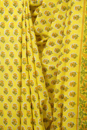 Yellow HBP Cotton Saree - SRYCS3721