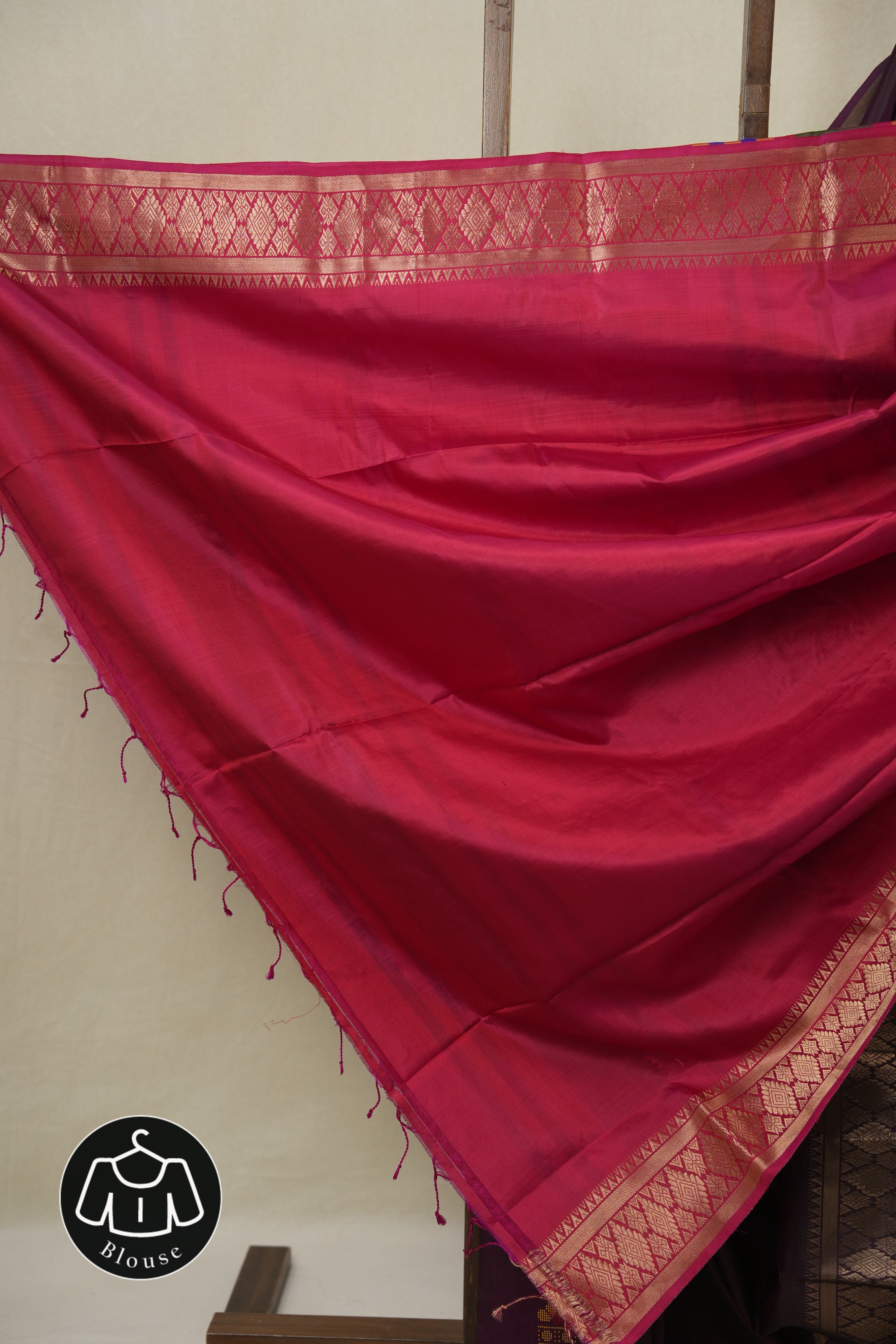 Wine Mulberry Silk Saree - SRWMSS13