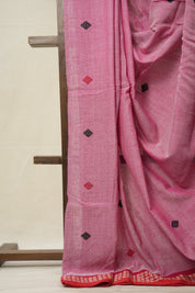 Light Pink Bengal Cotton Jamdani Saree - SRLPBCJS184