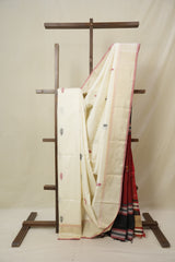 White Mulberry Silk Saree - SRWMSS09