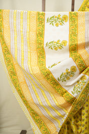 Yellow HBP Cotton Saree - SRYCS3721