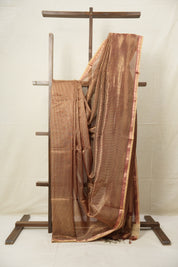 Maroon Gold Maheshwari Tissue Saree - SRMGMTS688