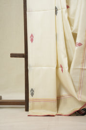 White Mulberry Silk Saree - SRWMSS09