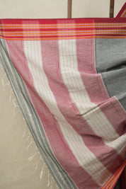 Light Green Plain Cotton Patteda Anchu Saree - SRLGPAS299