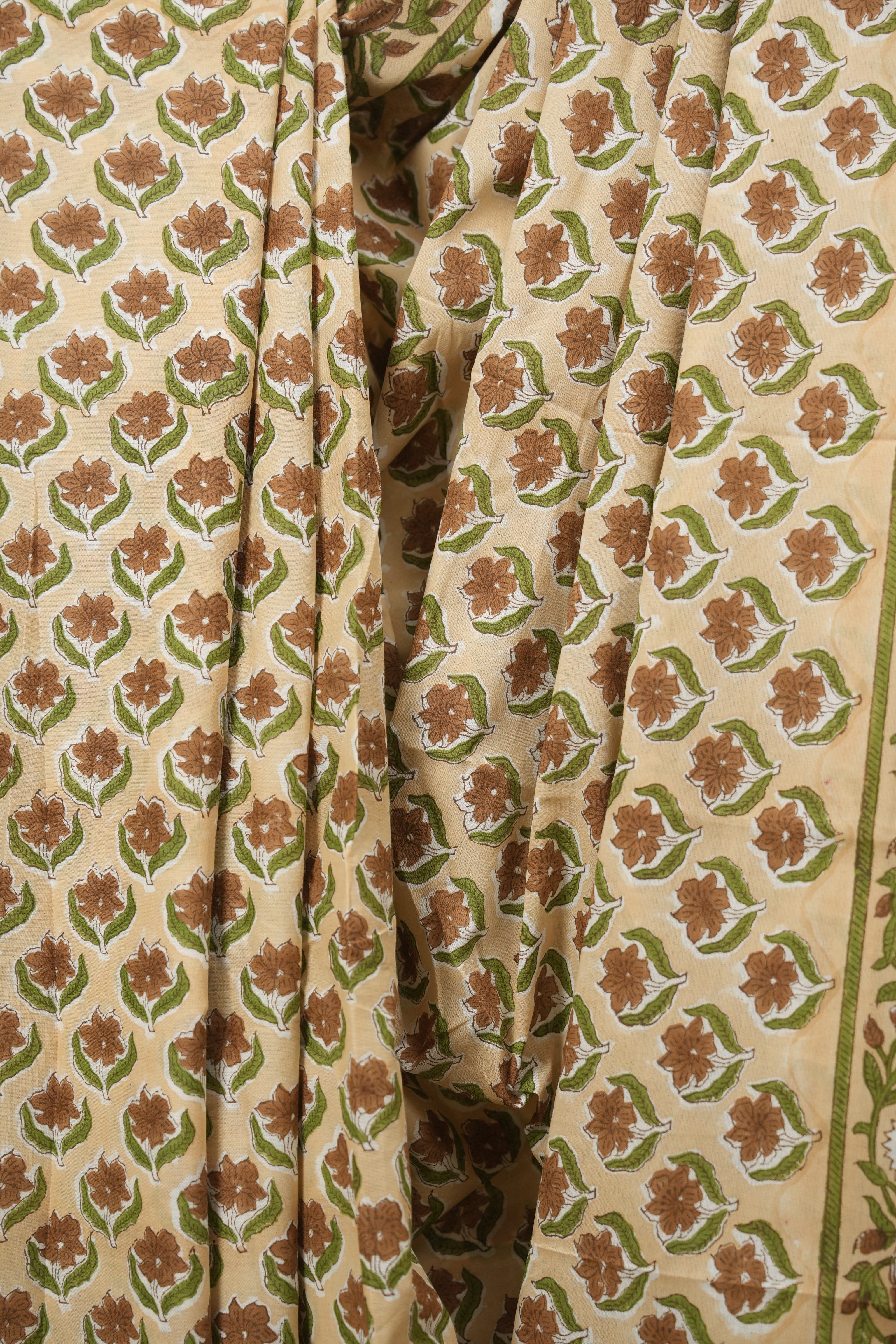 Cream HBP Cotton Saree - SRCCS3720