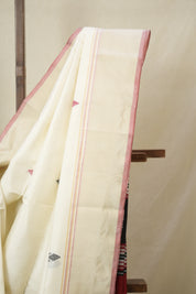 White Mulberry Silk Saree - SRWMSS09