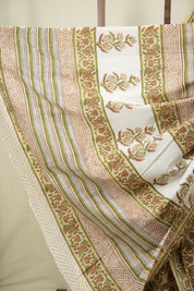 Cream HBP Cotton Saree - SRCCS3720