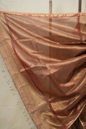 Maroon Gold Maheshwari Tissue Saree - SRMGMTS688