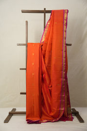 Orange Kanjivaram Silk Saree - SROKSS1058