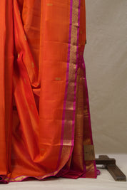 Orange Kanjivaram Silk Saree - SROKSS1058